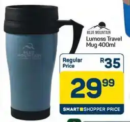 Pick n Pay Hypermarket Blue Mountain Lumoss Travel Mug 400ml offer