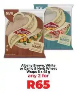 Food Lover's Market Albany Brown, White, or Garlic & Herb Wheat Wraps 6 x 45 g offer
