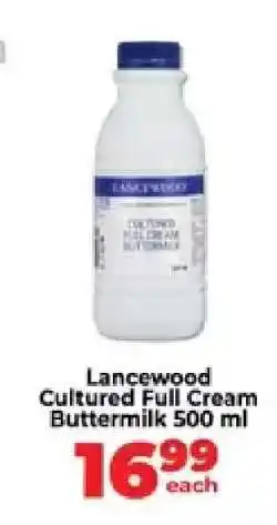Food Lover's Market Lancewood Cultured Full Cream Buttermilk 500 ml offer