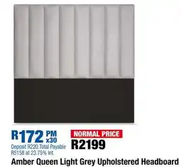 OK Furniture Amber Queen Light Grey Upholstered Headboard offer