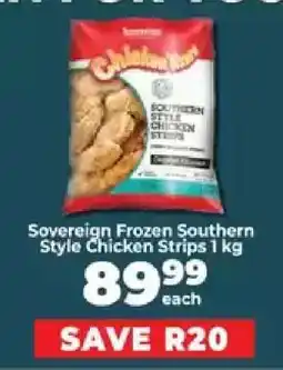 Food Lover's Market Sovereign Frozen Southern Style Chicken Strips 1 kg offer