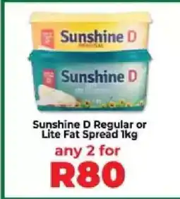 Food Lover's Market Sunshine D Regular or Lite Fat Spread 1kg offer
