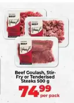 Food Lover's Market Beef Goulash, Stir-Fry or Tenderised Steaks offer