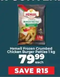 Food Lover's Market Henwil Frozen Crumbed Chicken Burger Patties 1 kg offer