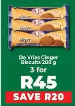 Food Lover's Market De Vries Ginger Biscuits 200 g offer