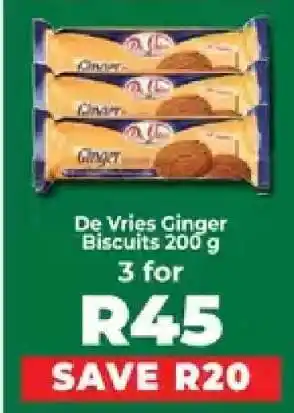 Food Lover's Market De Vries Ginger Biscuits 200 g offer