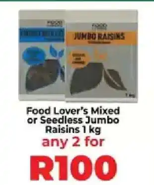Food Lover's Market Food Lover’s Mixed or Seedless Jumbo Raisins 1 kg offer