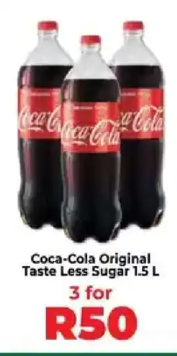 Food Lover's Market Coca-Cola Original Taste Less Sugar 1.5 L offer