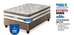 OK Furniture 137cm Espresso Base Set offer