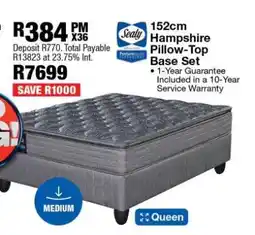 OK Furniture 152cm Hampshire Pillow-Top Base Set offer