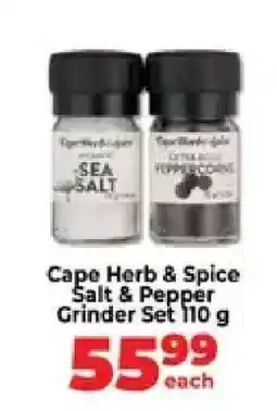 Food Lover's Market Cape Herb & Spice Salt & Pepper Grinder Set 110 g offer