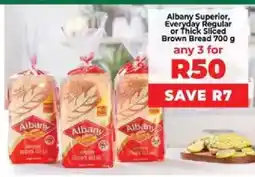 Food Lover's Market Albany Superior, Everyday Regular or Thick Sliced Brown Bread 700 g offer