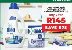 Food Lover's Market Omo Auto Liquid Detergent 1.5 L or Capsules Assorted 14s offer