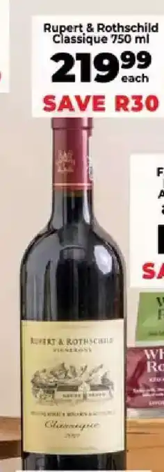 Food Lover's Market Rupert & Rothschild Classique 750 ml offer
