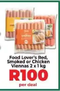 Food Lover's Market Food Lover’s Red, Smoked or Chicken Viennas 2 x 1 kg offer