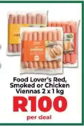 Food Lover's Market Food Lover’s Red, Smoked or Chicken Viennas 2 x 1 kg offer