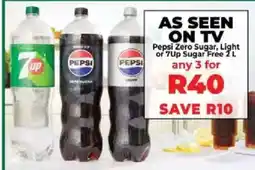 Food Lover's Market Pepsi Zero Sugar, Light or 7Up Sugar Free 2 L offer