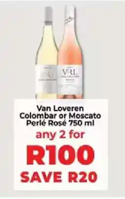 Food Lover's Market Van Loveren Colombar or Moscato Perlé Rosé 750 ml offer
