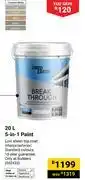 Builders Warehouse Fired Earth 20L 5 In 1 Paint (602433) offer