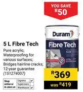 Builders Warehouse Duram 5L Fibre Tech 151274007 offer