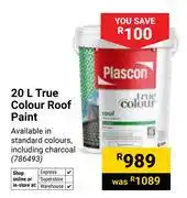 Builders Warehouse Plascon 20L True Colour Roof Paint 786493 offer