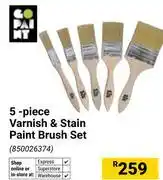 Builders Warehouse Go Paint 5 Piece Varnish & Stain Paint Brush Set 850026374 offer
