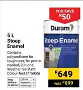 Builders Warehouse Duram 5L Stoep Enamel 715855 offer