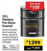 Builders Warehouse Fired Earth 20L Painters Pro Gloss Enamel 704383 offer