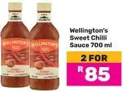 Game Wellington's Sweet Chilli Sauce-For 2 x 700ml offer