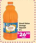 Game Great Value Orange Squash-2Ltr offer