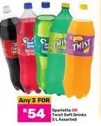 Game Sparletta Or Twist Soft Drinks Assorted-For Any 3 x 2Ltr offer
