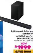 Game Samsung 2.1 Channel B-Series Soundbar With Subwoofer HW-B450F/X offer
