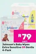 Game Johnson's Baby Wipes Extra Sensitive Or Gentle 4 Pack offer