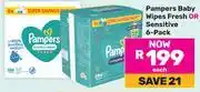 Game Pampers Baby Wipes Fresh Or Sensitive 6 Pack offer