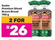 Game Sasko Premium Sliced Brown Bread-For 2 x 700g offer