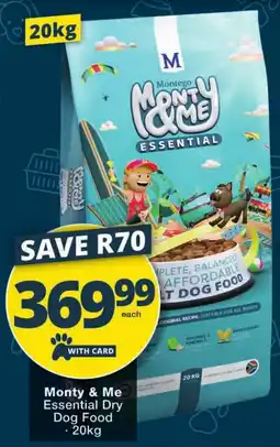 Checkers Monty & Me Essential Dry Dog Food offer
