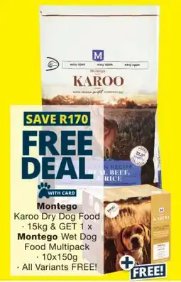 Checkers Montego Karoo Dry Dog Food 15kg offer