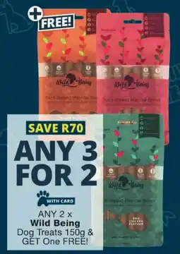 Checkers Wild Being Dog Treats offer