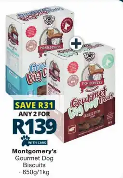 Checkers Montgomery's Gourmet Dog Biscuits offer