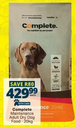 Checkers Complete Maintenance Adult Dry Dog Food offer