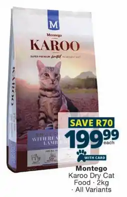 Checkers Montego Karoo Dry Cat Food offer