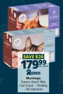 Checkers Montego Karoo Adult Wet Cat Food offer
