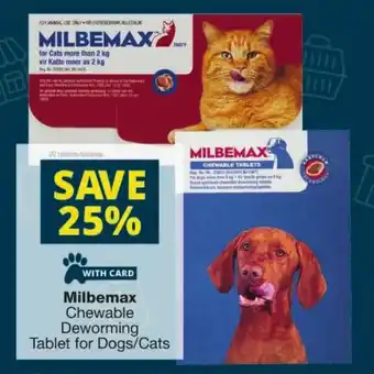 Checkers Milbemax Chewable Deworming Tablet for Dogs/ Cats offer