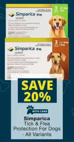 Checkers Simparica Tick & Flea Protection For Dogs offer