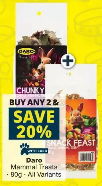 Checkers Daro Mammal Treats offer
