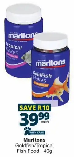 Checkers Marltons Goldfish/ Tropical Fish Food offer