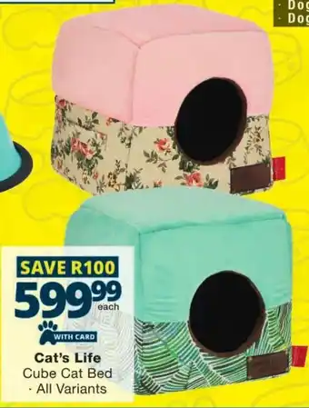 Checkers Cat's Life Cube Cat Bed offer