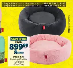 Checkers Dog's Life Calming Cuddler Dog Bed offer