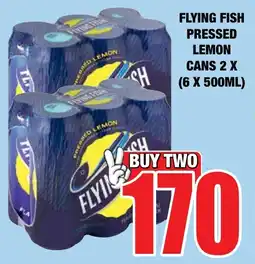 Boxer Liquors Flying fish pressed lemon cans offer