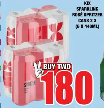Boxer Liquors Kix sparkling rosè spritzer cans offer